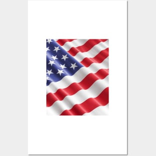 3D American Flag Posters and Art